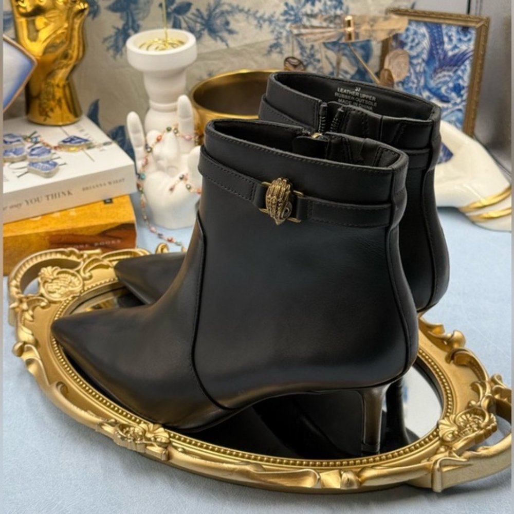 🆕 KURT GEIGER LONDON 🧿 NWOT Kensington Flexi Woven Leather Ankle Boots, Sz 7 - Picture 10 of 16